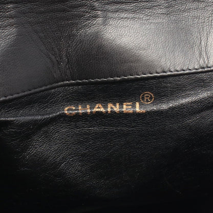 Chanel Backpack Quilted Turnlock Chain Black Lambskin Double — view 4