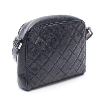 Chanel Shoulder Bag Quilted CC Logo Black Caviar Leather — view 2
