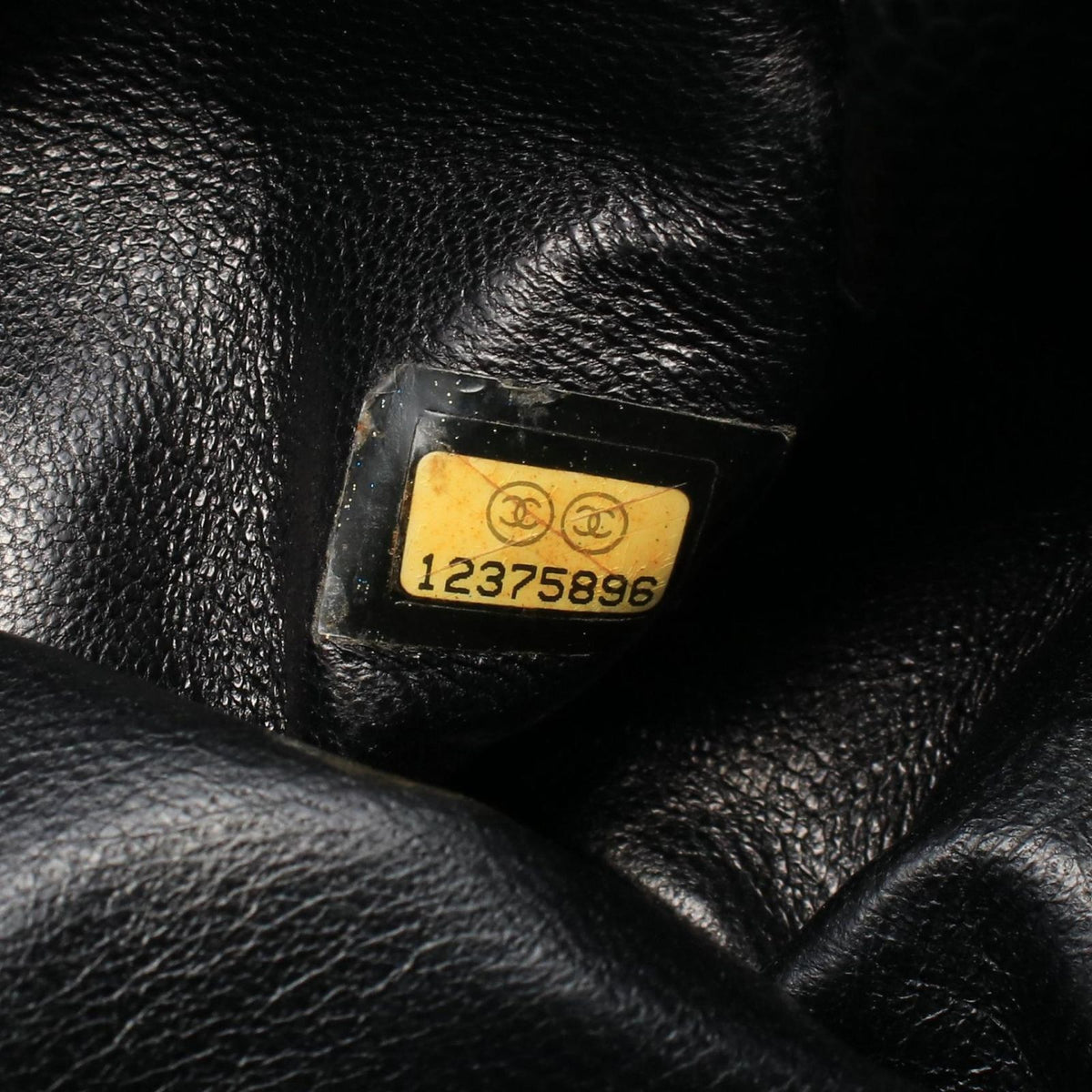Chanel Shoulder Bag Quilted CC Logo Black Caviar Leather — view 5