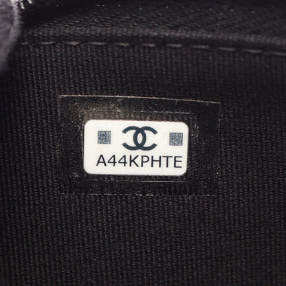 Chanel Shoulder Bag Quilted Black Lambskin Phone Case Chain Wallet — view 6