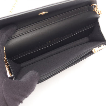 Chanel Shoulder Bag Quilted Black Lambskin Phone Case Chain Wallet — view 3
