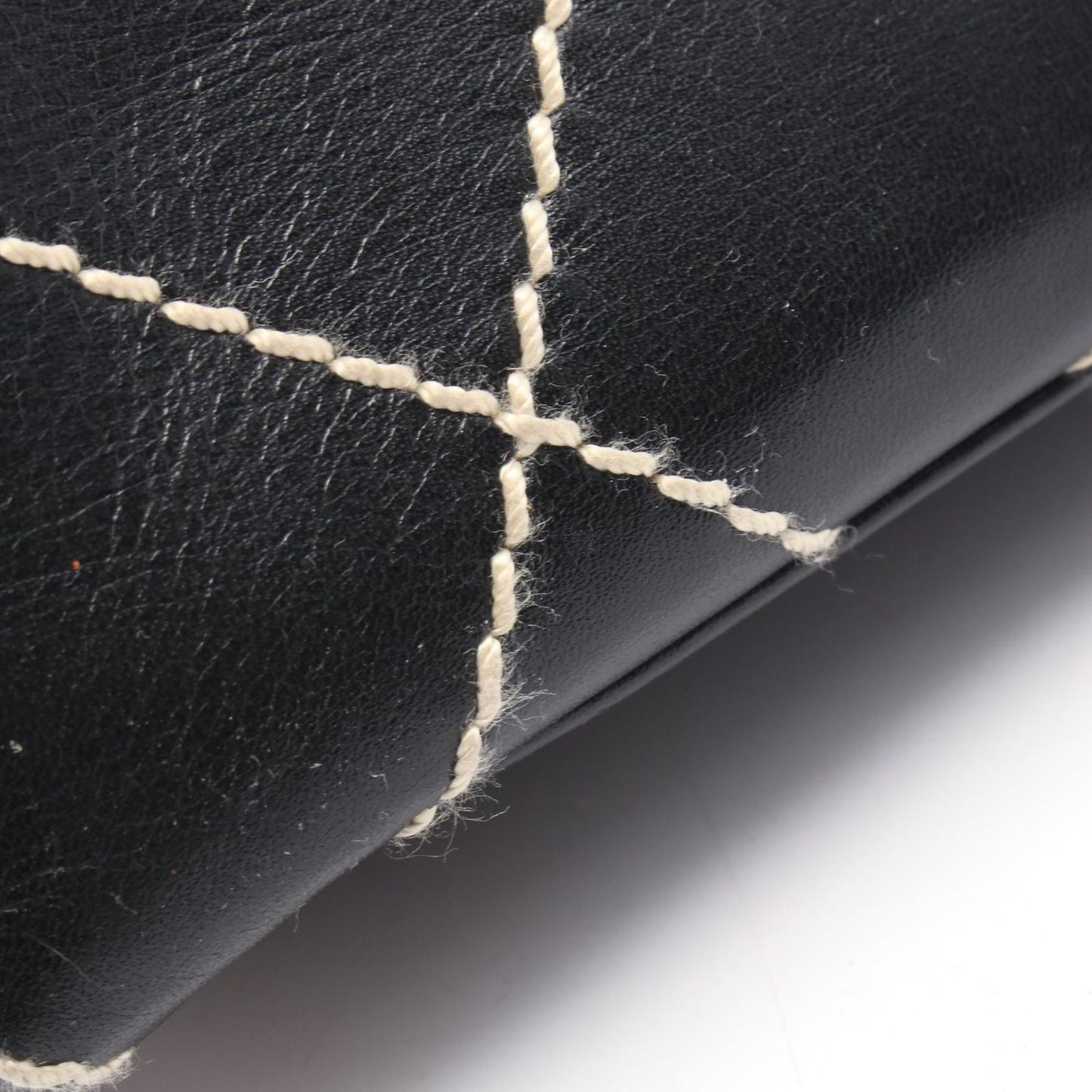Chanel Tote Bag Wild Stitch Black Leather — view 8