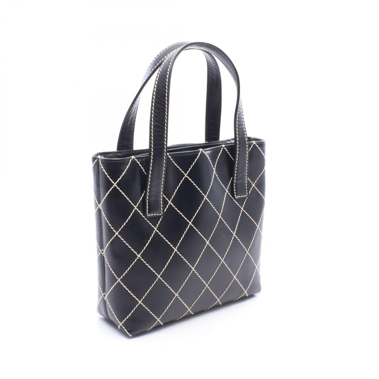 Chanel Tote Bag Wild Stitch Black Leather — view 2