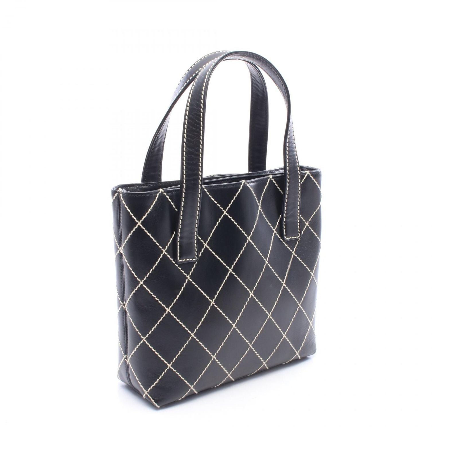 Chanel Tote Bag Wild Stitch Black Leather — view 2