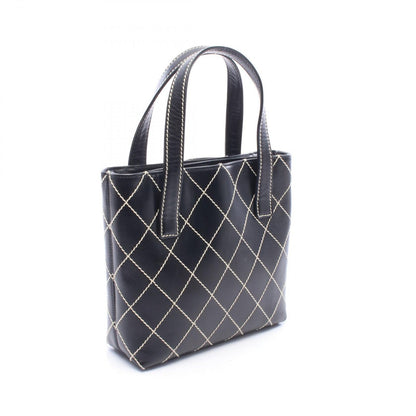 Chanel Tote Bag Wild Stitch Black Leather — view 2