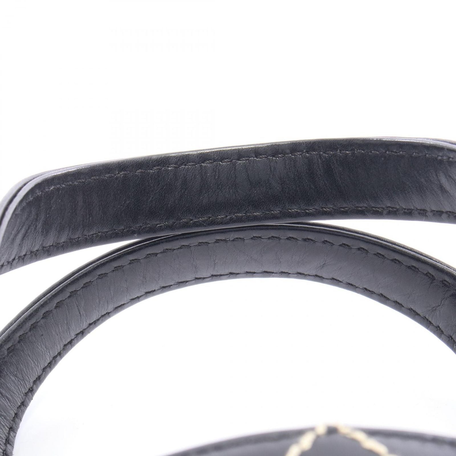 Chanel Tote Bag Wild Stitch Black Leather — view 7