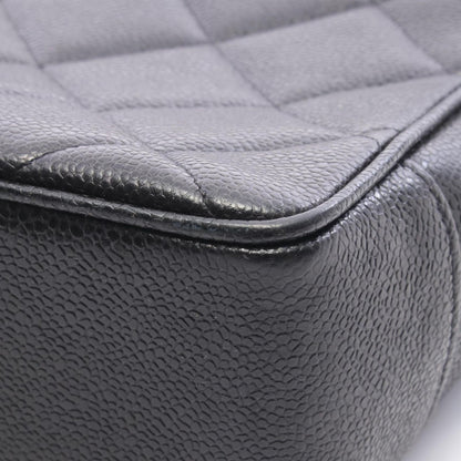 Chanel Tote Bag Quilted Black Caviar Leather Chain — view 6