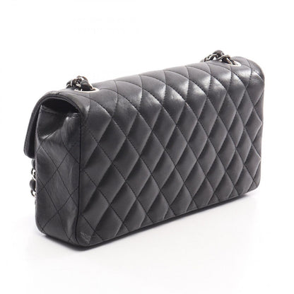 Chanel Shoulder Bag Quilted Black Lambskin East West Chain — view 2
