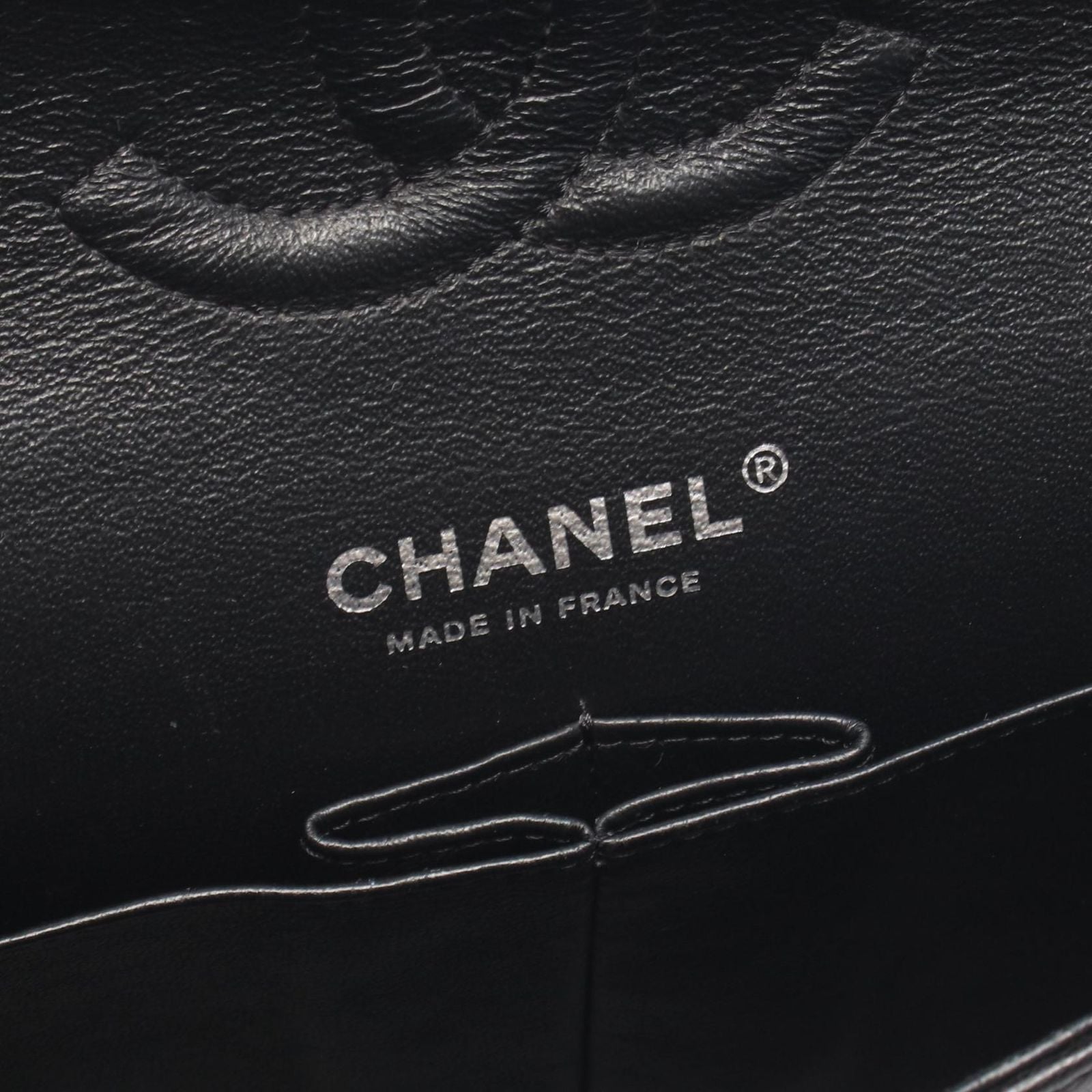 Chanel Shoulder Bag Chevron V-Stitch Double Flap Black Lambskin Chain — view 4