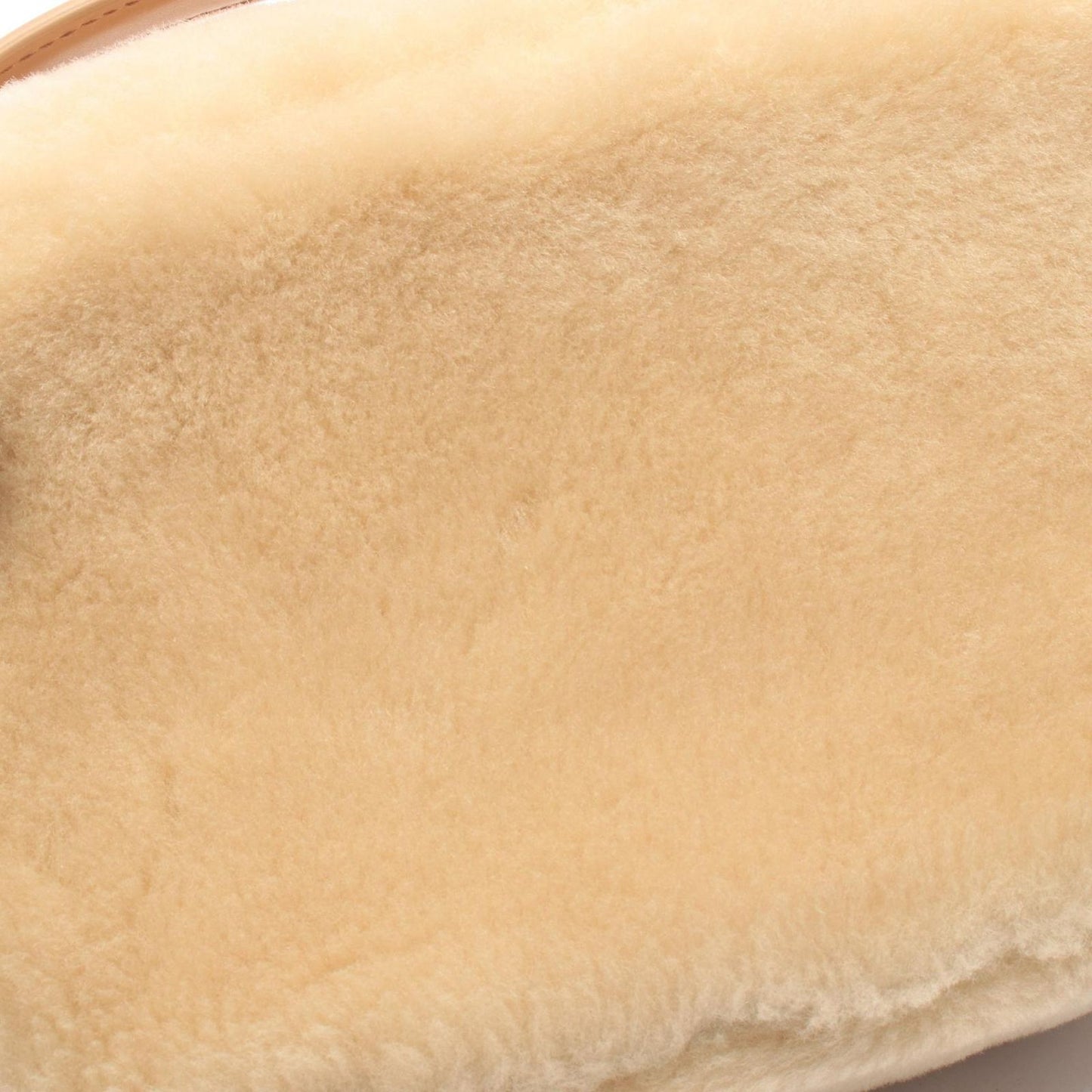 Prada Handbag Odette Shearling Mini Beige Leather Bag — view 5