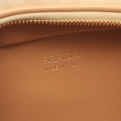 Prada Handbag Odette Shearling Mini Beige Leather Bag — view 4