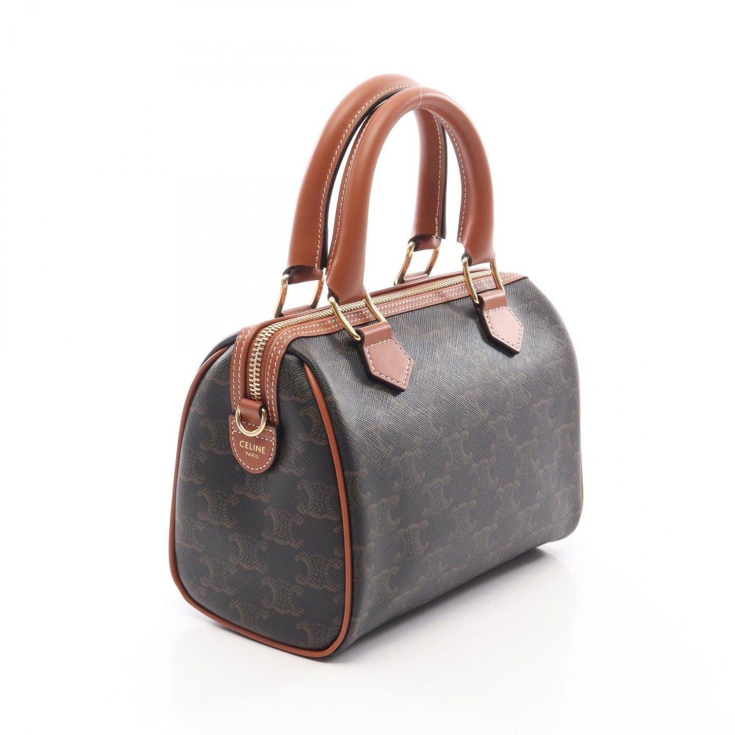 Celine Handbag Small Boston Cuill Triomphe Leather 2-Way Shoulder — view 2