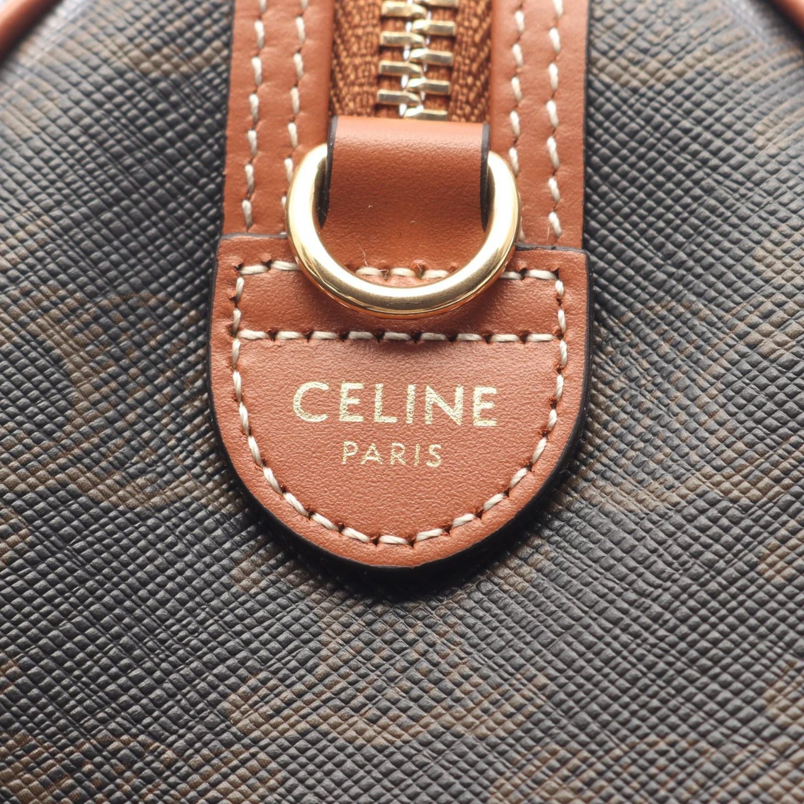Celine Handbag Small Boston Cuill Triomphe Leather 2-Way Shoulder — view 4