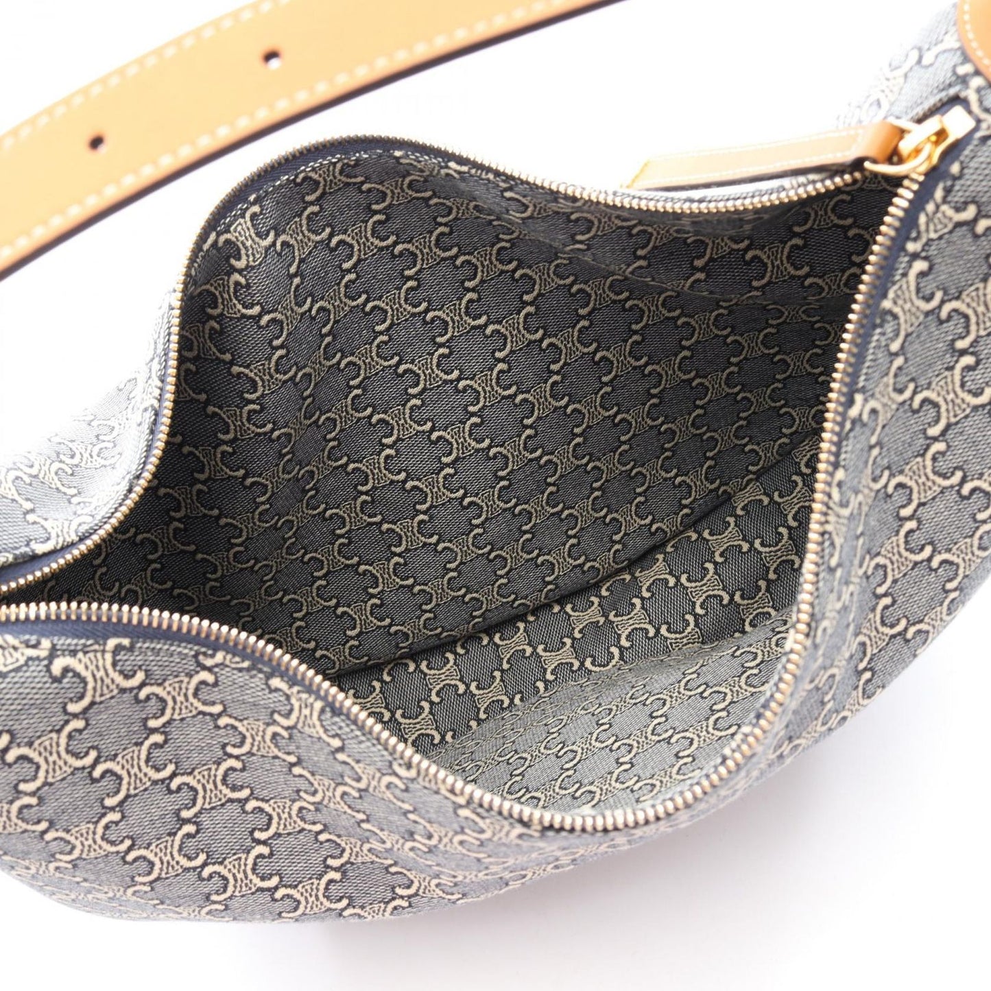 Celine Shoulder Bag Triomphe Lulu Large Canvas Leather — view 3