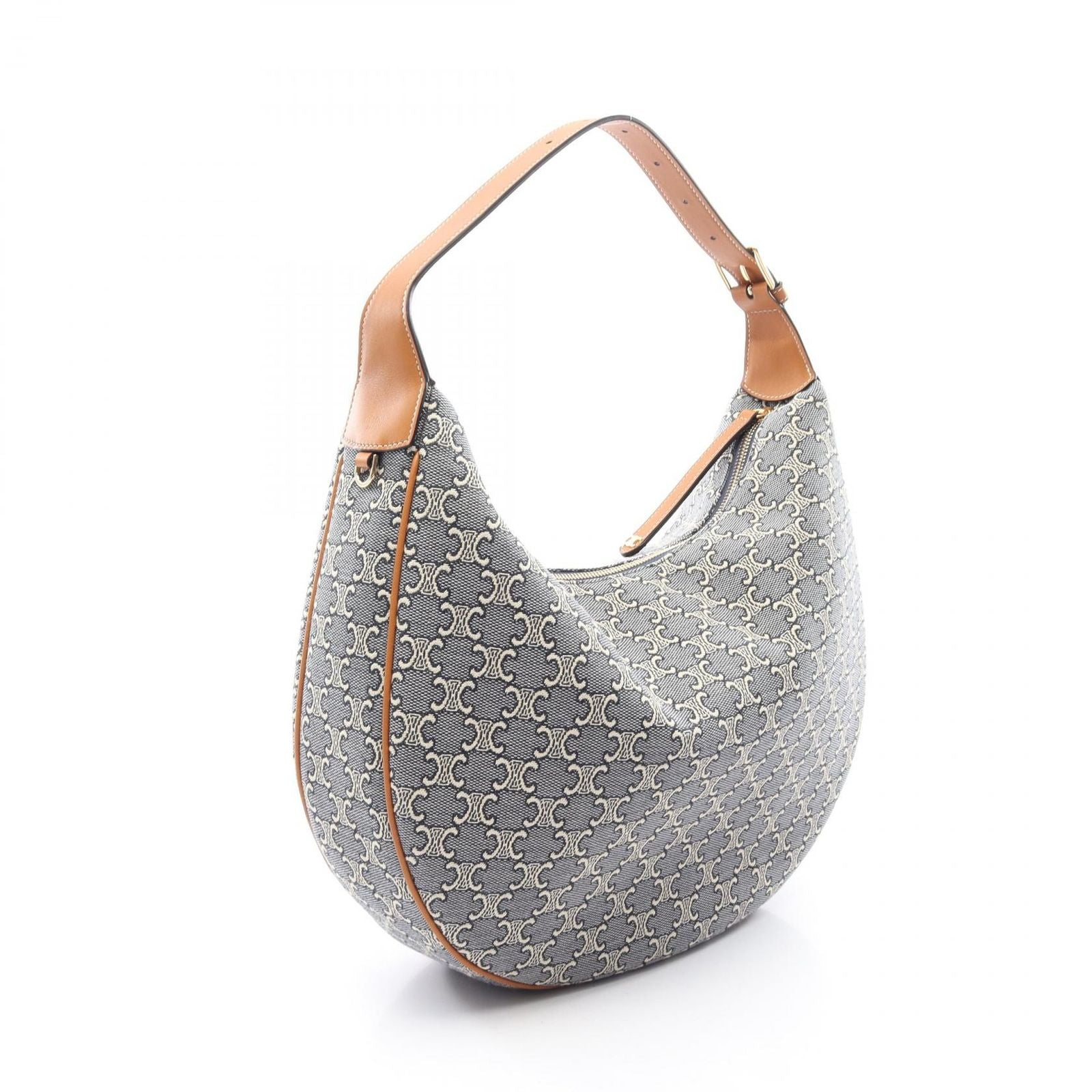 Celine Shoulder Bag Triomphe Lulu Large Canvas Leather — view 2