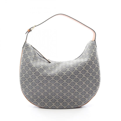Celine Shoulder Bag Triomphe Lulu Large Canvas Leather