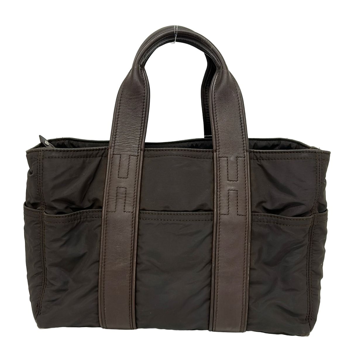 Hermes Handbag Acapulco PM Dark Brown Leather