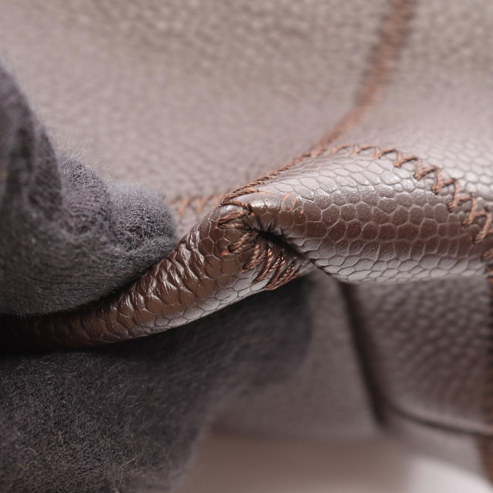 Chanel Tote Bag Choco Bar Dark Brown Caviar Leather — view 6