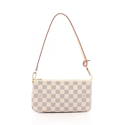 Louis Vuitton Handbag Pochette Soir Damier Azur Leather