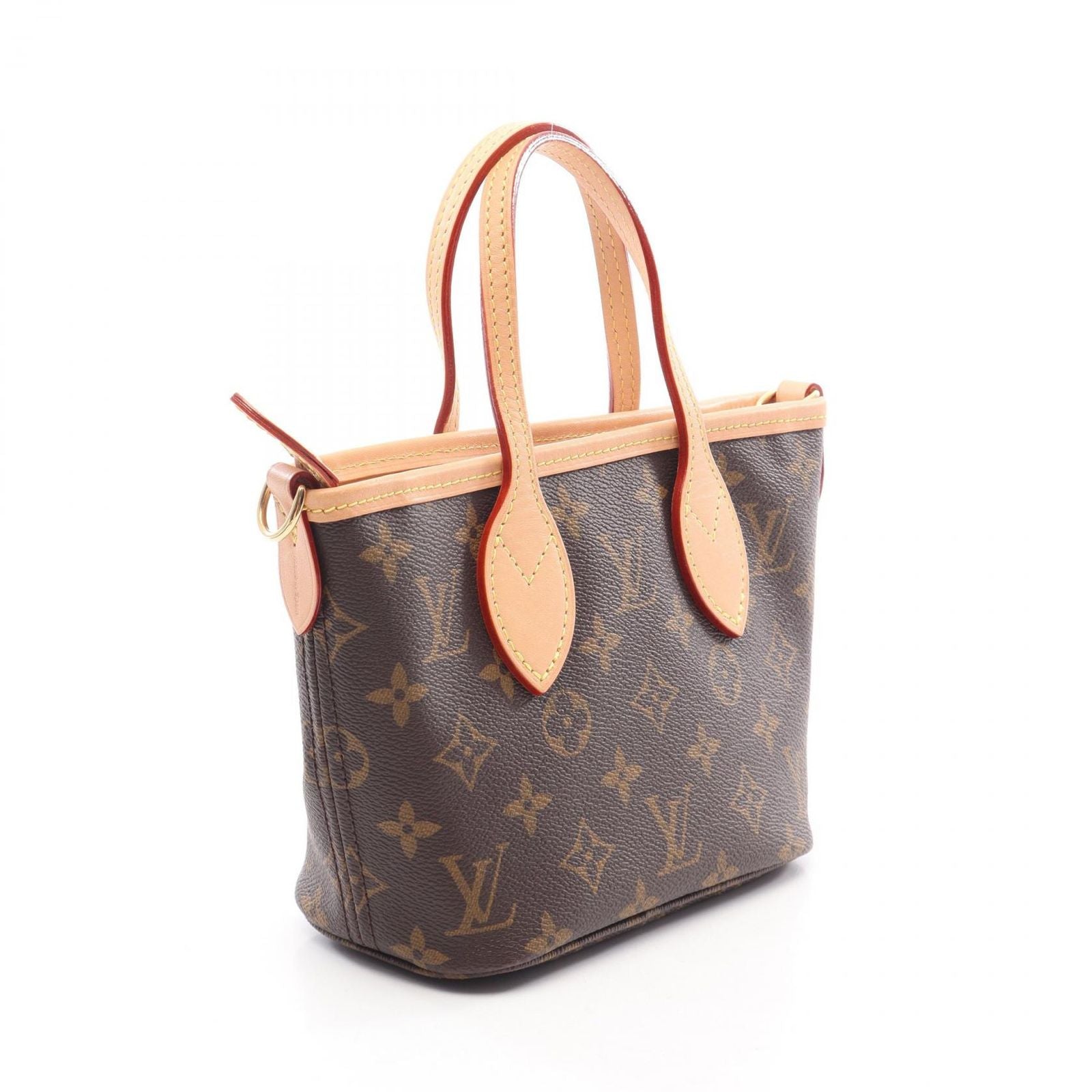 Louis Vuitton Handbag Neverfull BB Beige Canvas Leather — view 2