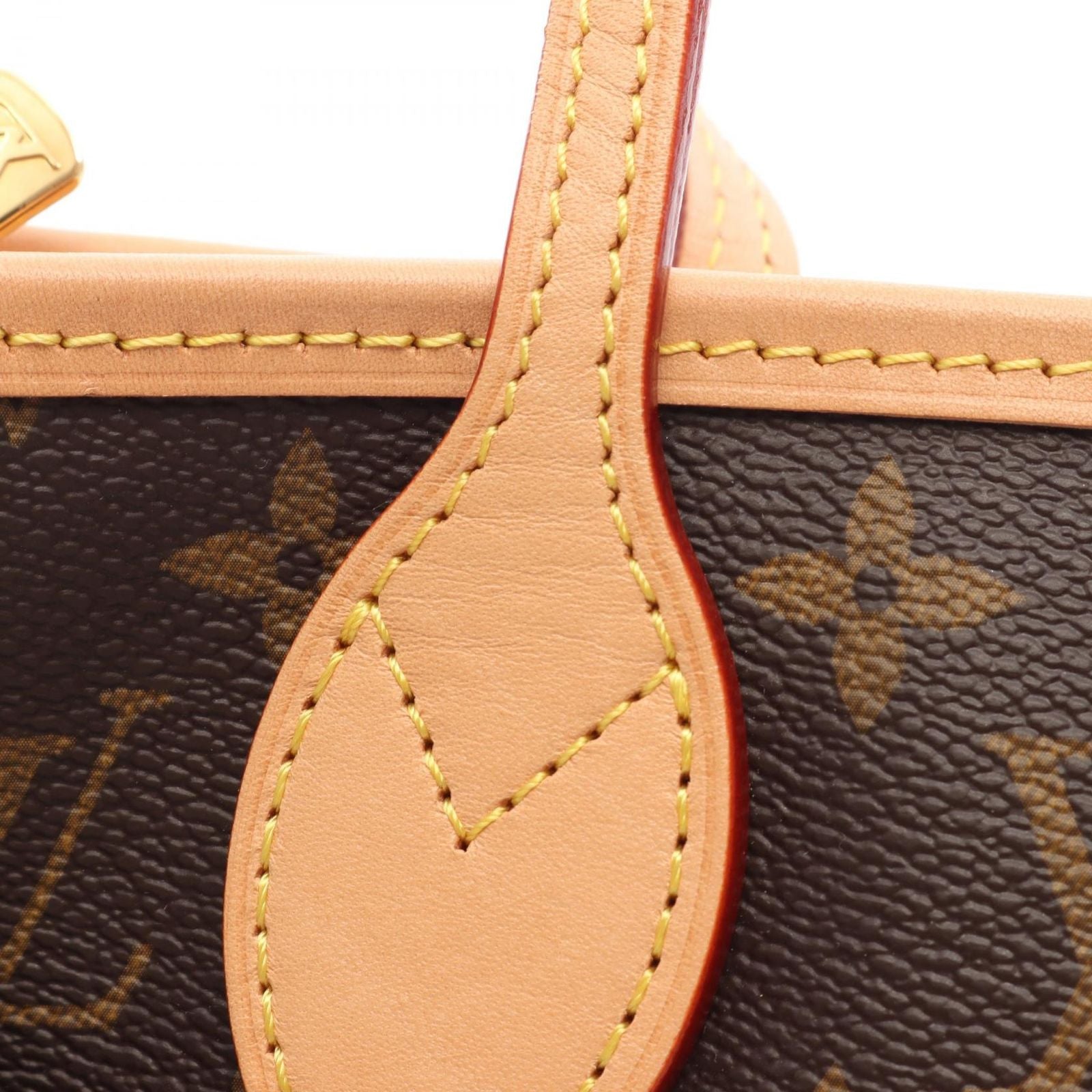 Louis Vuitton Handbag Neverfull BB Beige Canvas Leather — view 8