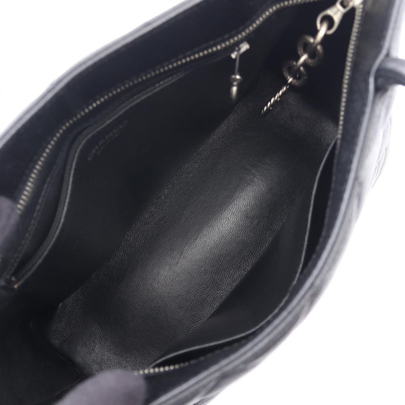 Chanel Tote Bag Reissue Black Caviar Leather — view 3