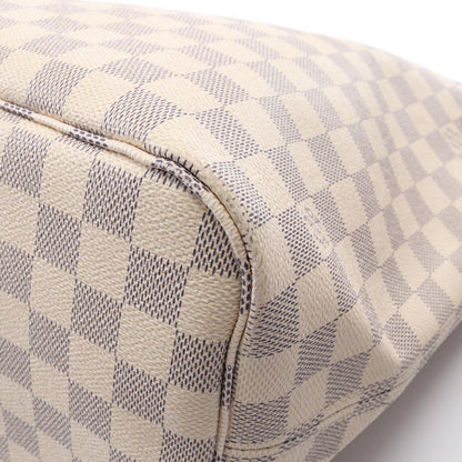 Louis Vuitton Tote Bag Neverfull MM Damier Azur Rose Ballerine Canvas Leather — view 5