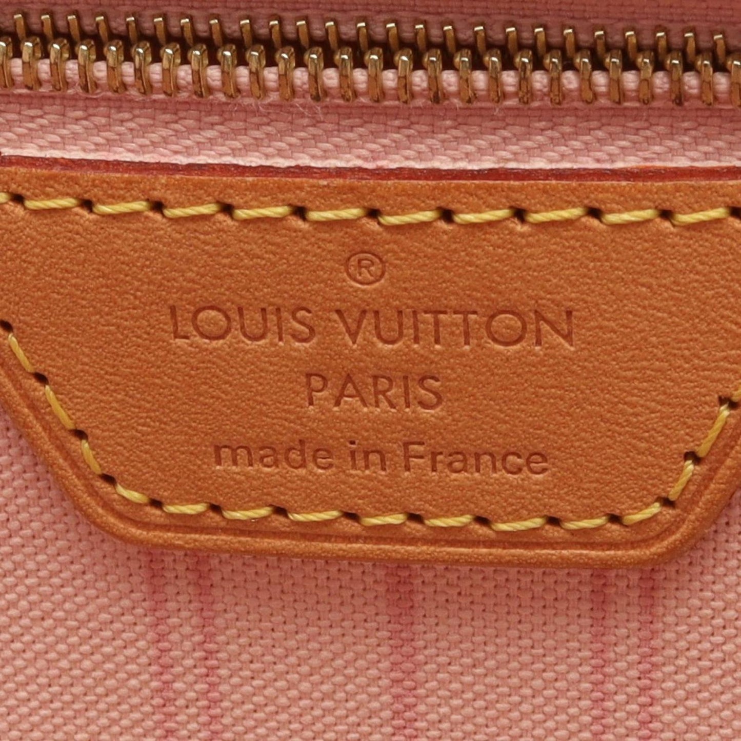 Louis Vuitton Tote Bag Neverfull MM Damier Azur Rose Ballerine Canvas Leather — view 4