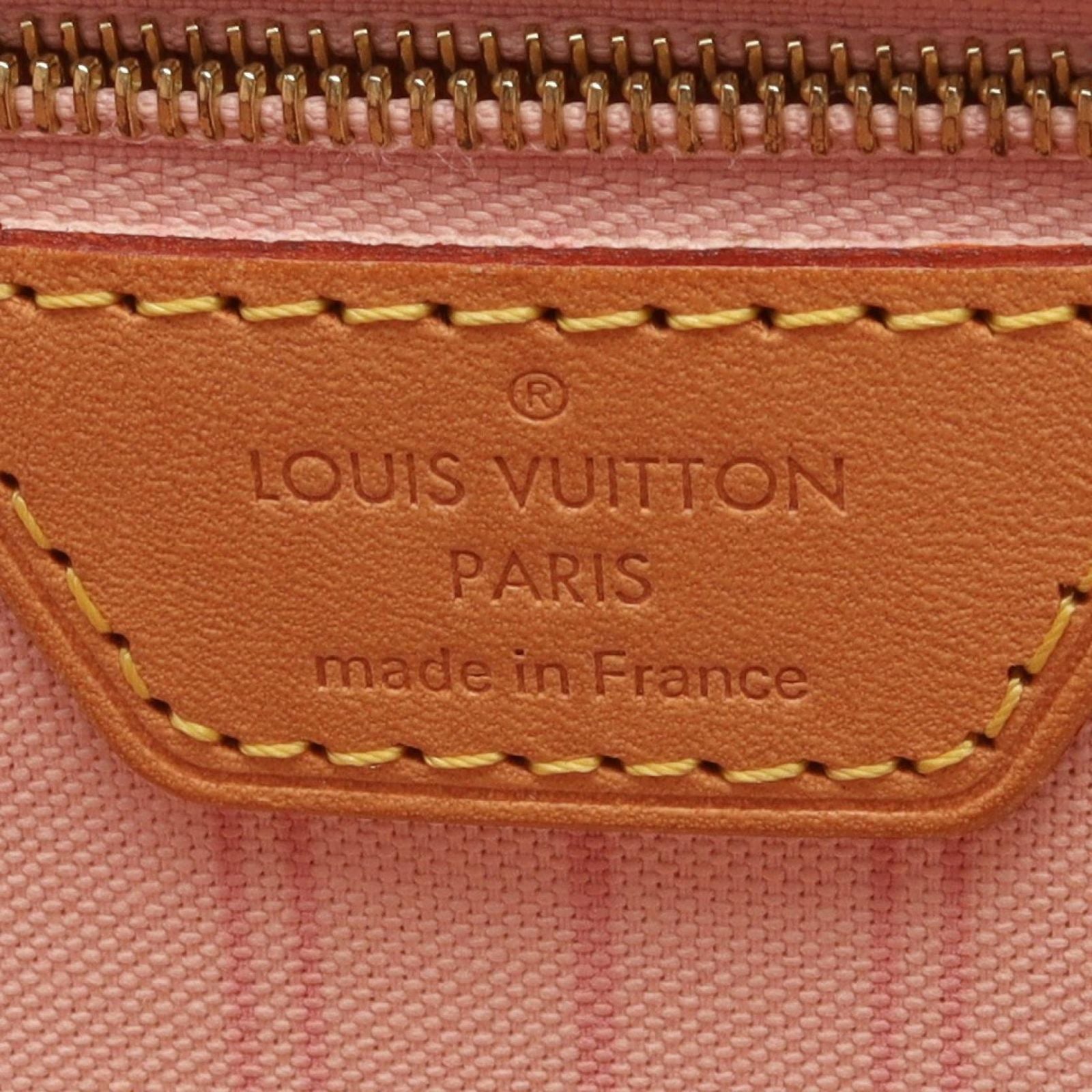 Louis Vuitton Tote Bag Neverfull MM Damier Azur Rose Ballerine Canvas Leather — view 4