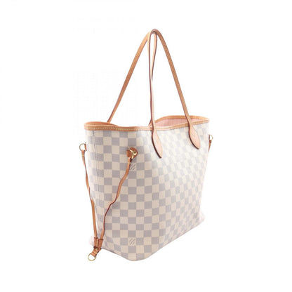 Louis Vuitton Tote Bag Neverfull MM Damier Azur Rose Ballerine Canvas Leather — view 2