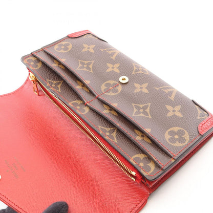 Louis Vuitton Bifold Wallet Portefeuille Sarah Retiro Cerise Leather — view 6