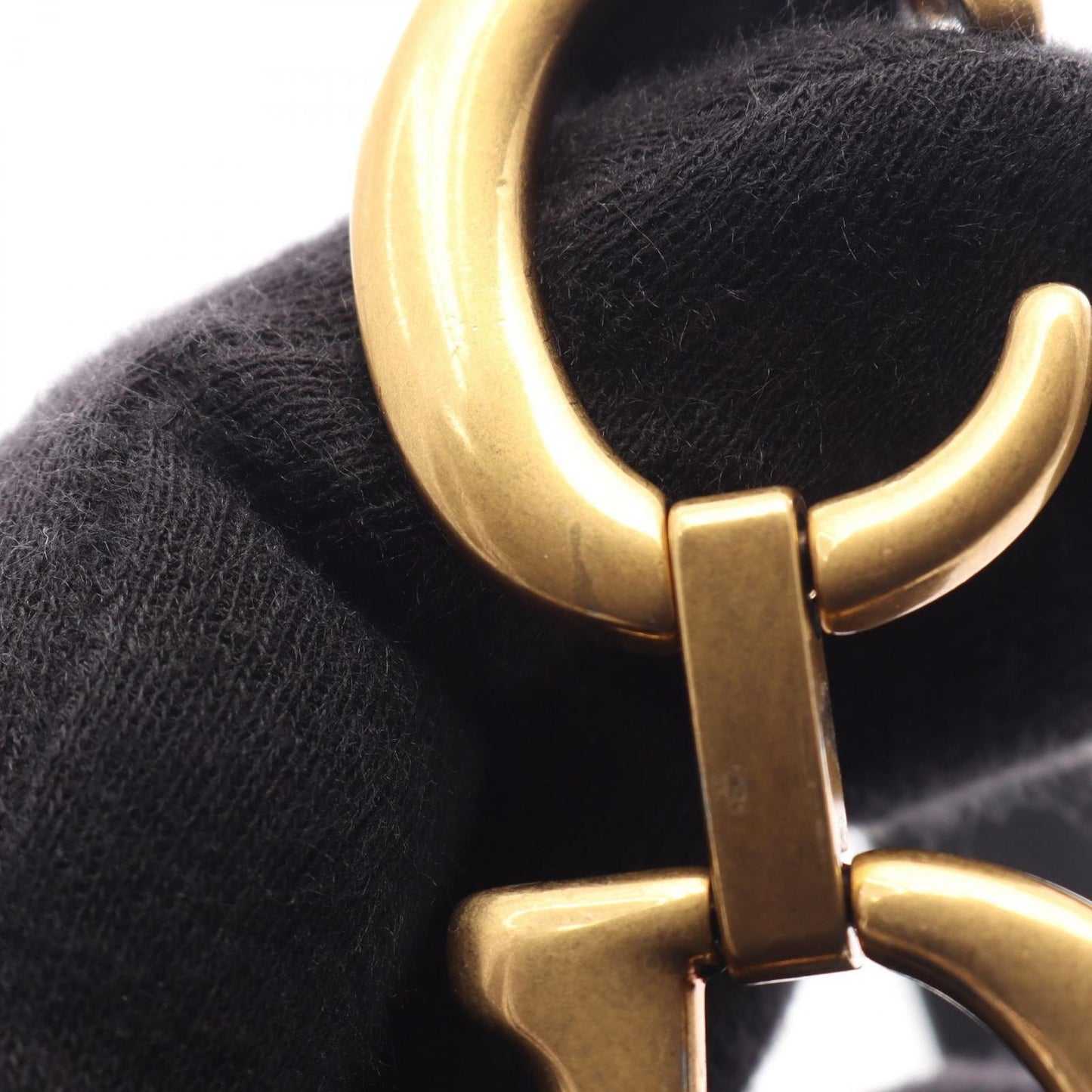 Dior Saddle Bag Mini Oblique Jacquard Ivory Navy Canvas Leather — view 7