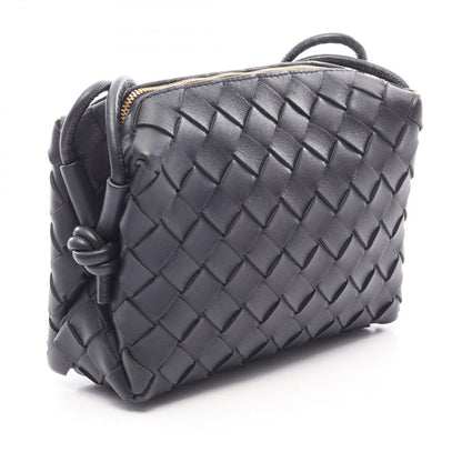 Bottega Veneta Shoulder Bag Loop Intrecciato Navy Leather Mini — view 2
