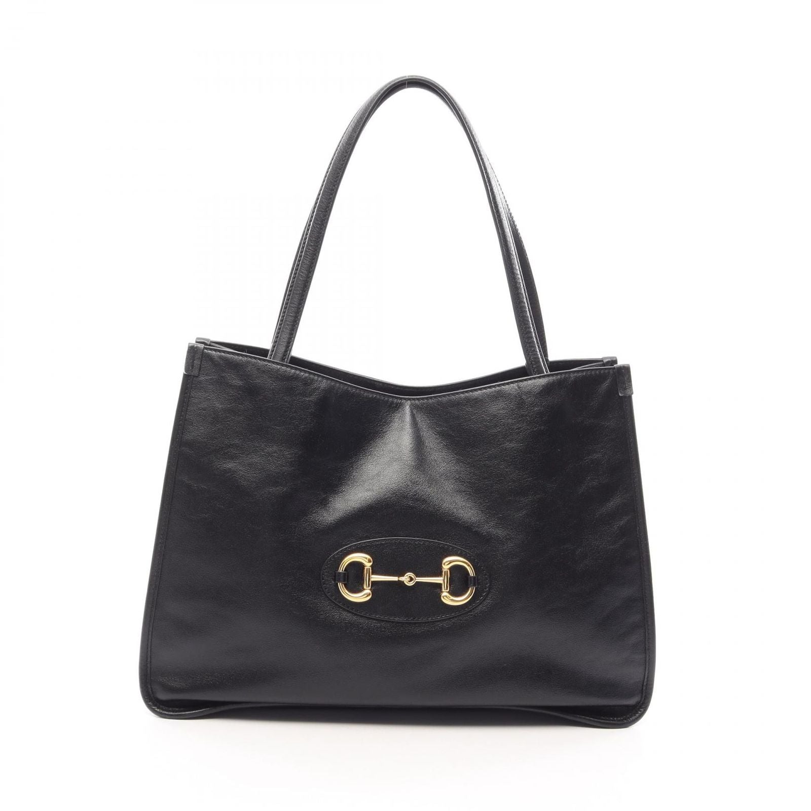 Gucci Tote Bag Horsebit Black Leather