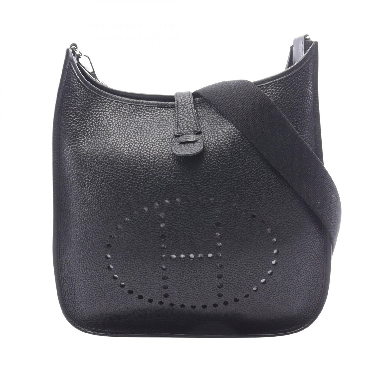 Hermes Shoulder Bag Evelyne 2 GM Black Leather