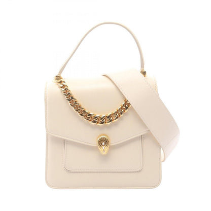 Bvlgari Handbag Serpenti Forever Top Handle 2-Way Off White