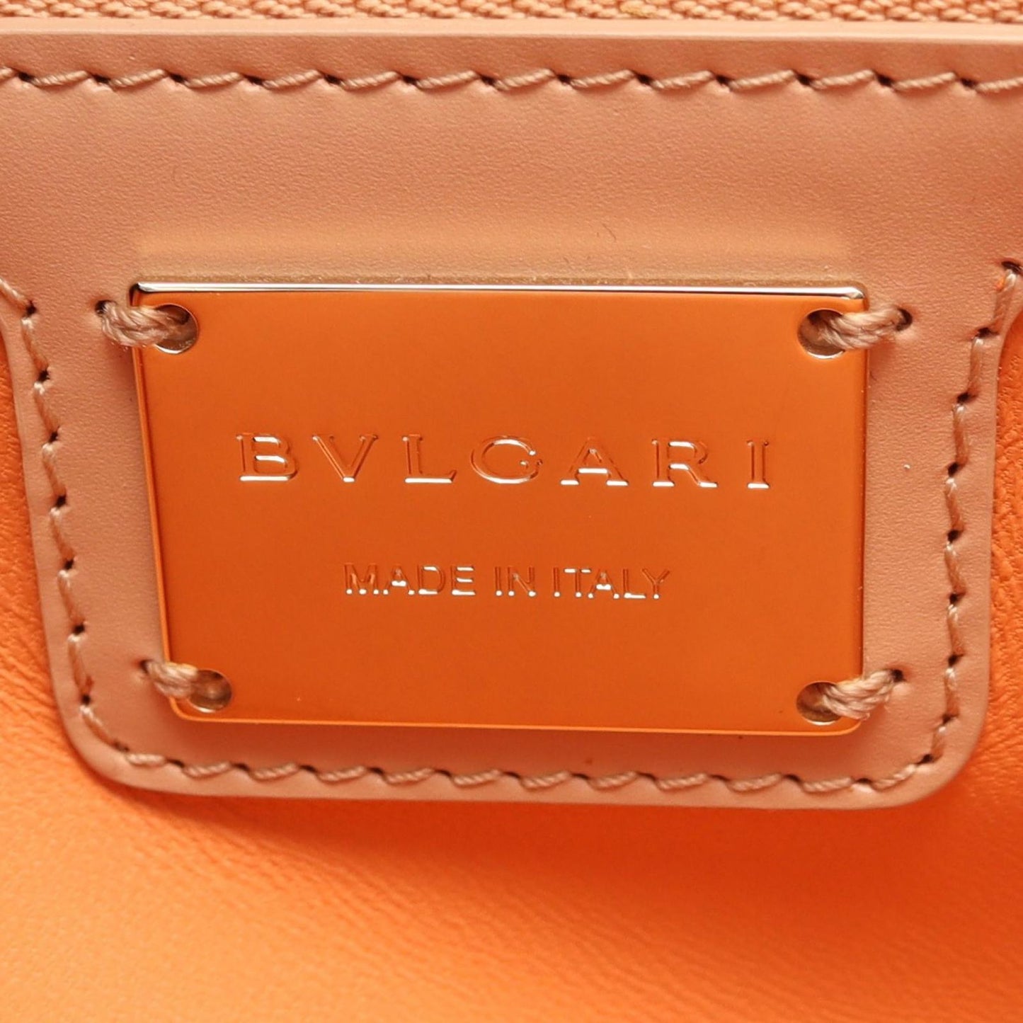 Bvlgari Shoulder Bag Serpenti Forever Leather Cut Pink Beige Chain — view 4