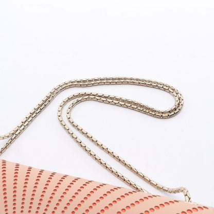 Bvlgari Shoulder Bag Serpenti Forever Leather Cut Pink Beige Chain — view 6