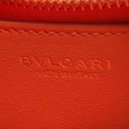 Bvlgari Shoulder Bag Serpenti Ellipse Small 2-Way Salmon Pink Leather — view 4