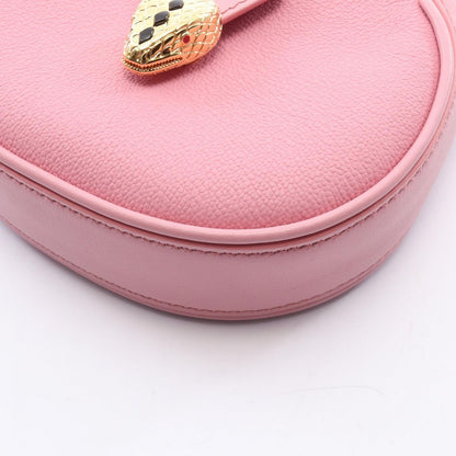 Bvlgari Shoulder Bag Serpenti Ellipse Micro Pink Leather — view 5