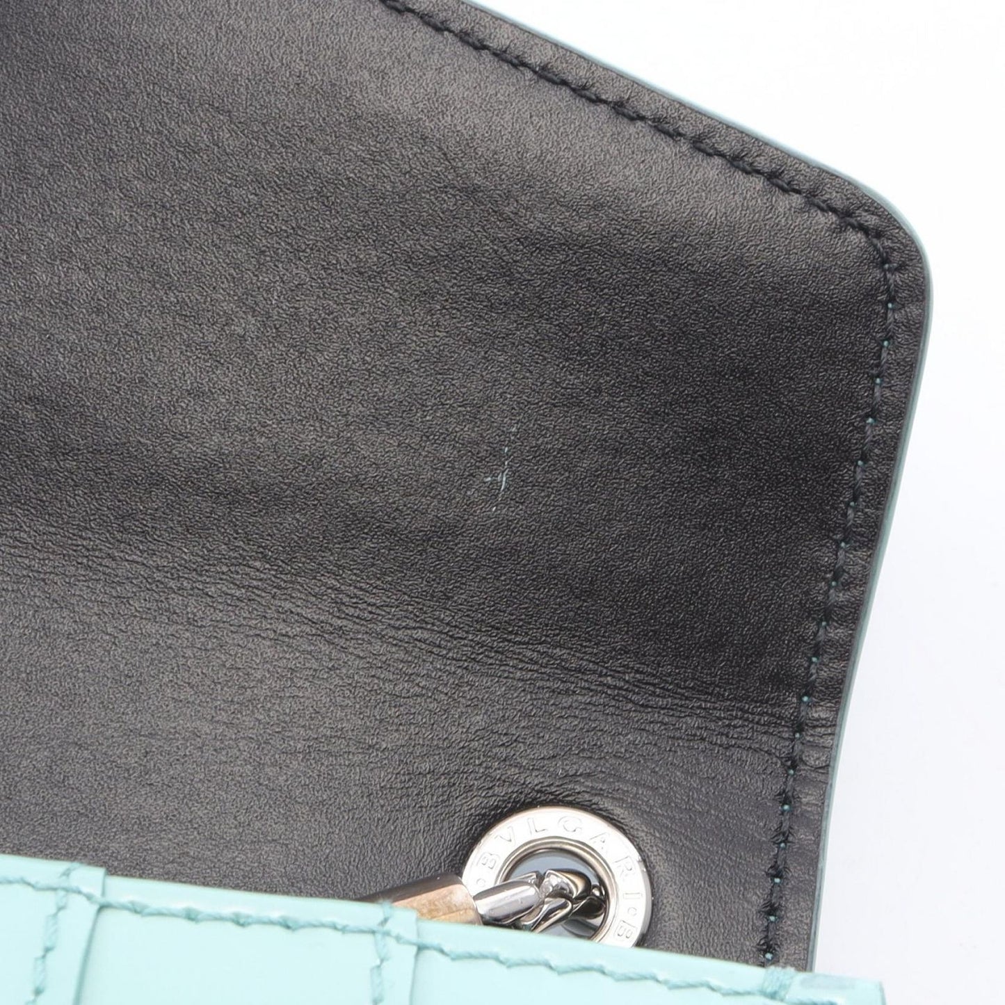 Bvlgari Shoulder Bag Serpenti Forever Mint Green Patent Leather — view 7