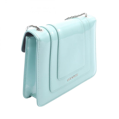 Bvlgari Shoulder Bag Serpenti Forever Mint Green Patent Leather — view 2