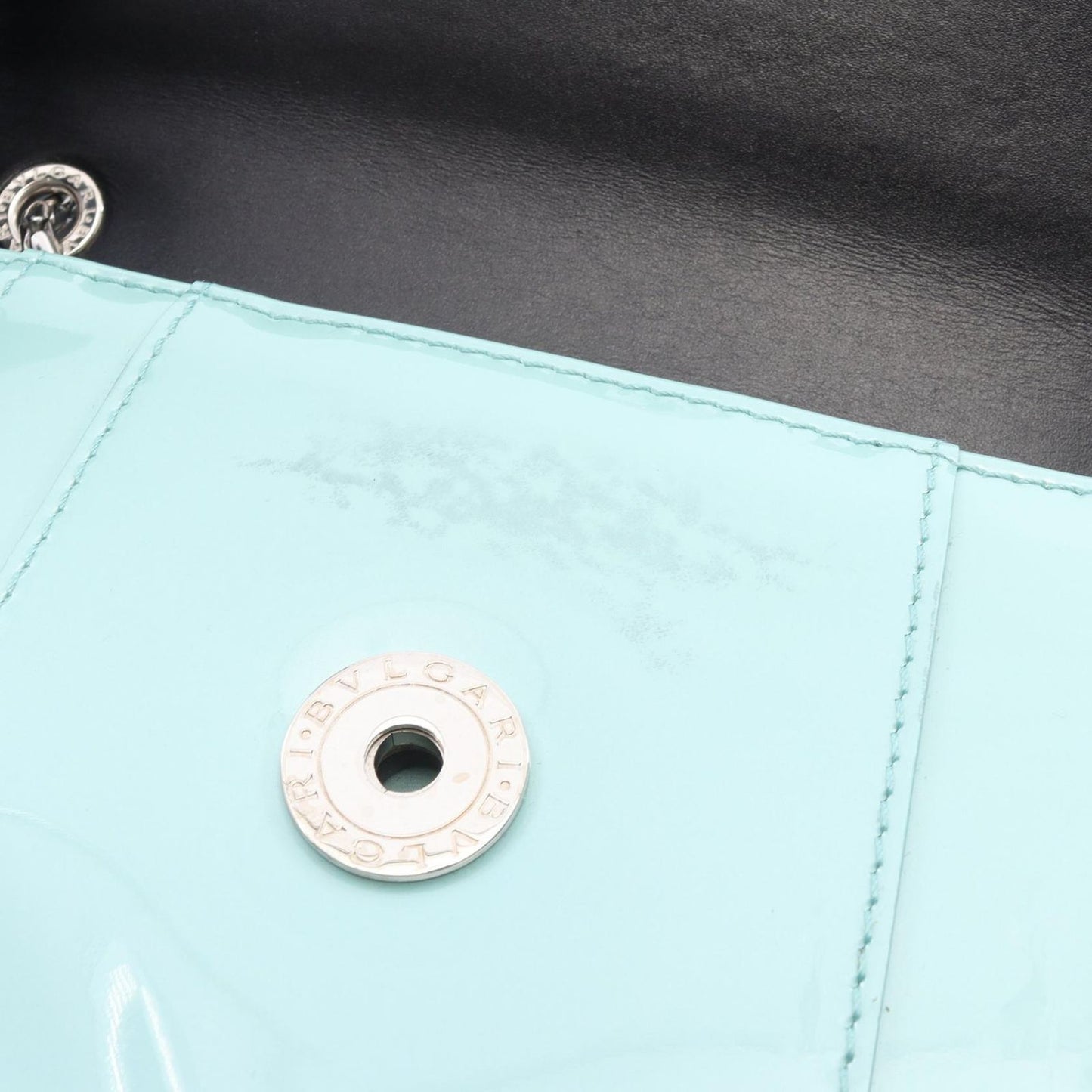 Bvlgari Shoulder Bag Serpenti Forever Mint Green Patent Leather — view 6