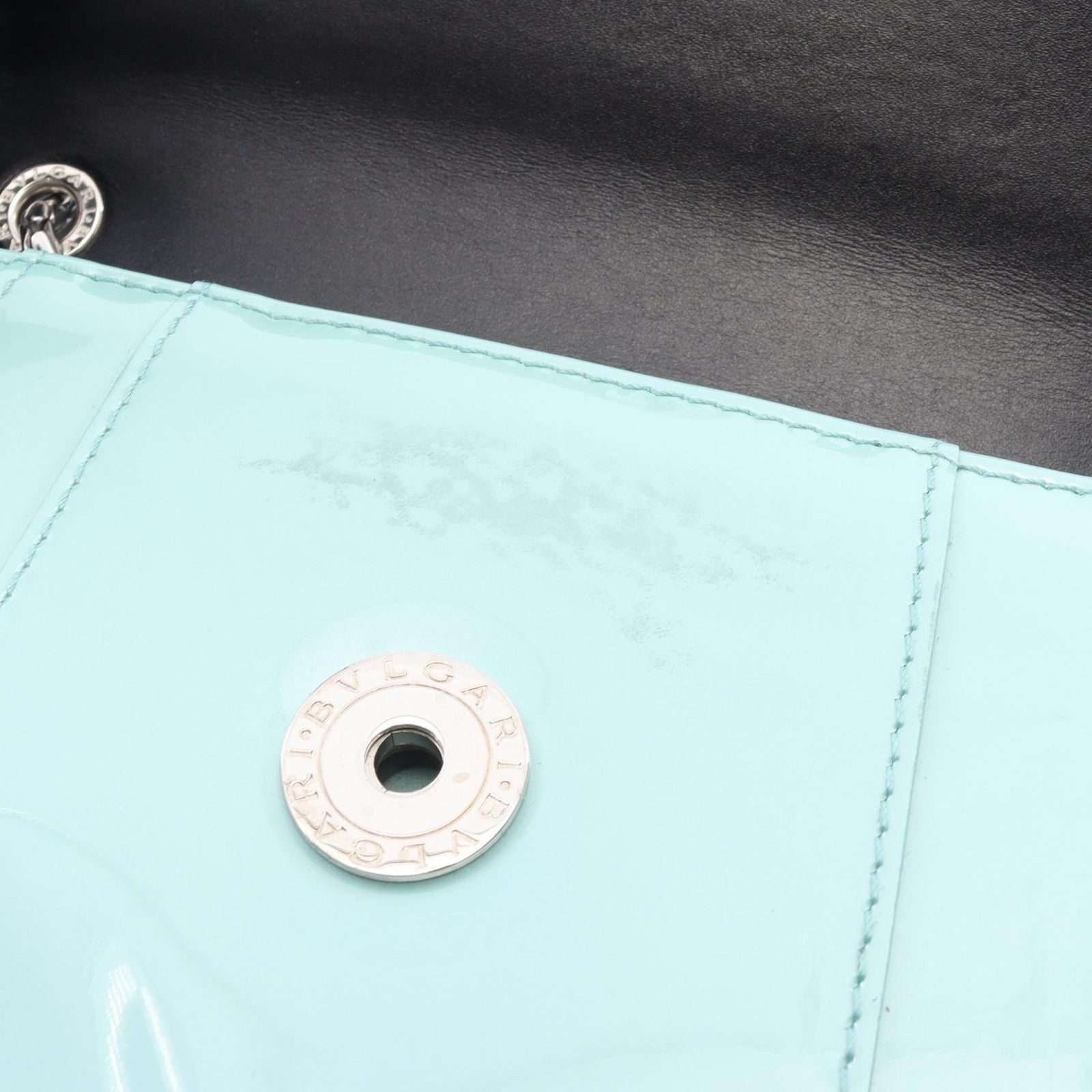 Bvlgari Shoulder Bag Serpenti Forever Mint Green Patent Leather — view 6