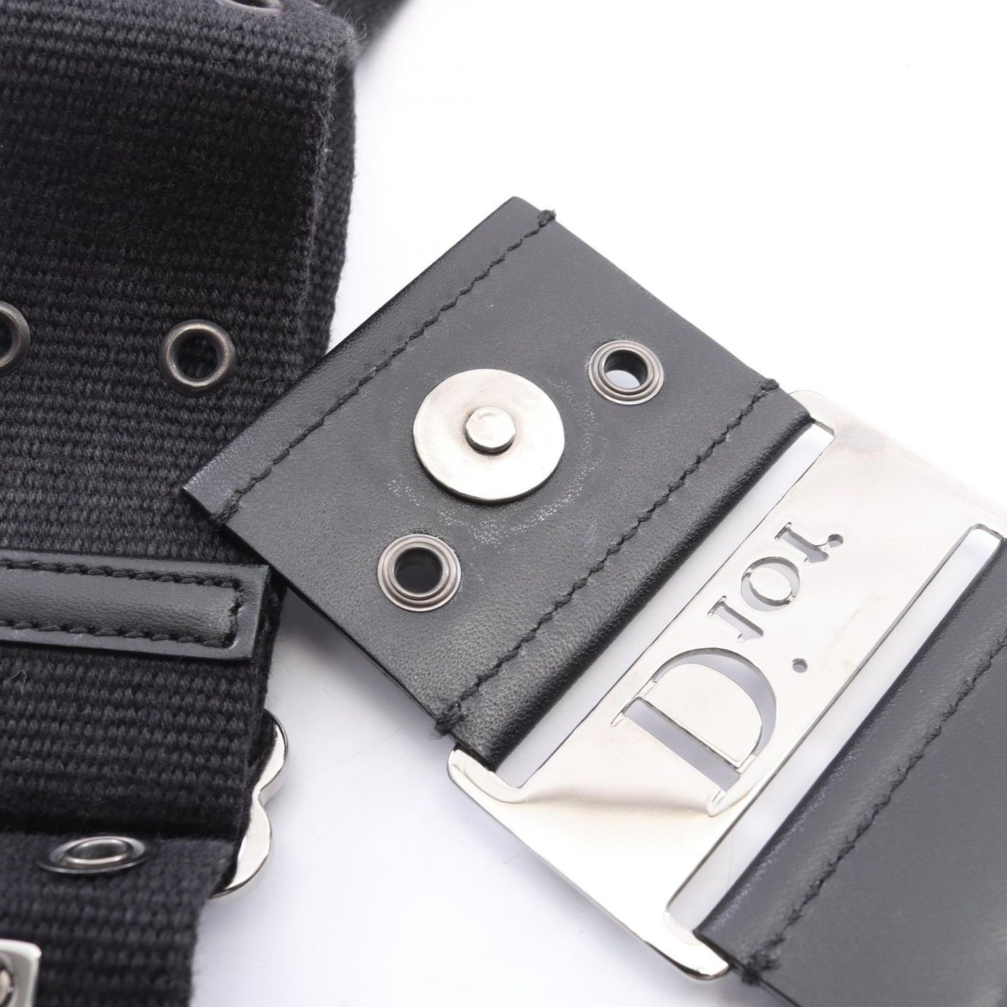 Dior Shoulder Bag Street Chic Trotter Black Canvas Leather Oneshoulder — view 8