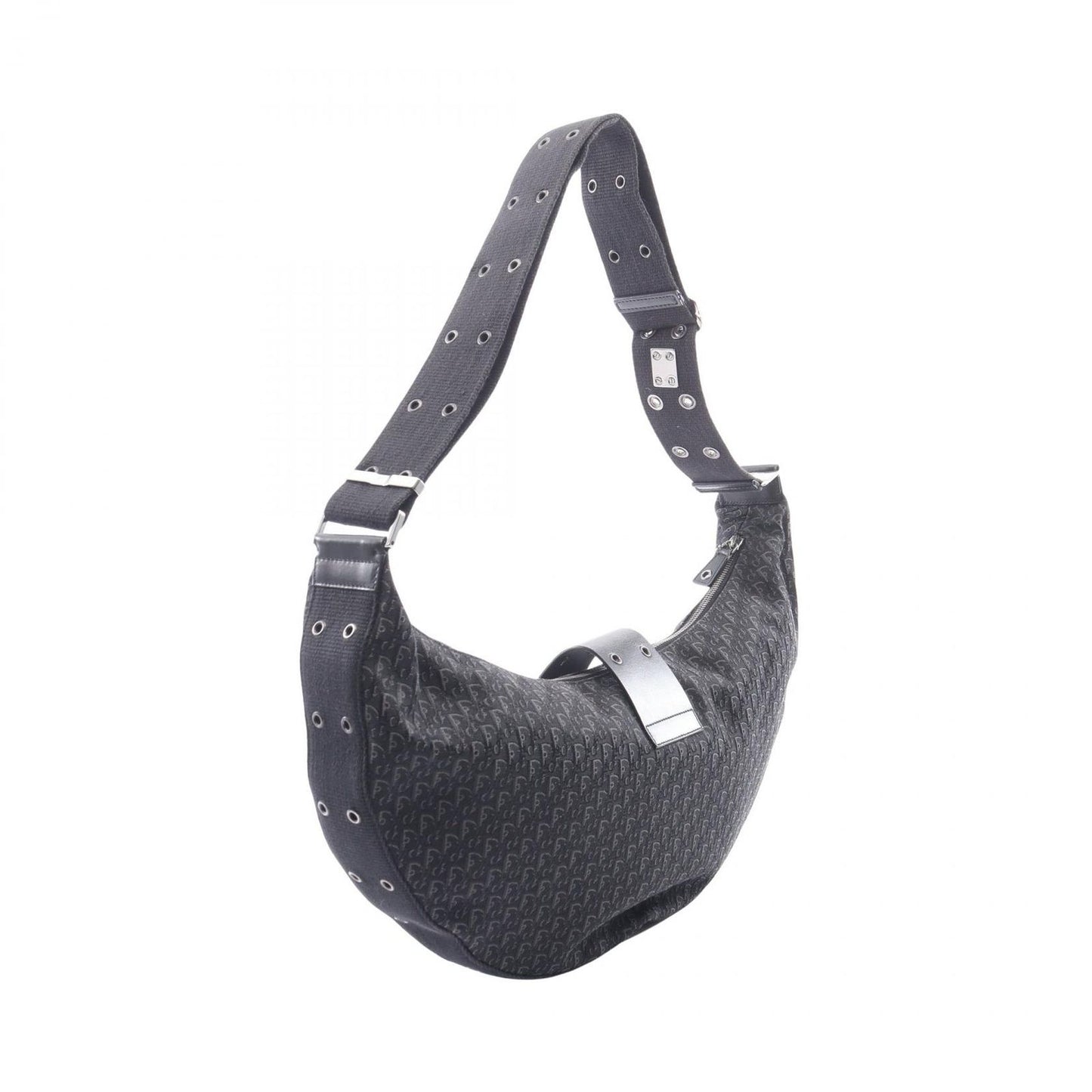 Dior Shoulder Bag Street Chic Trotter Black Canvas Leather Oneshoulder — view 2