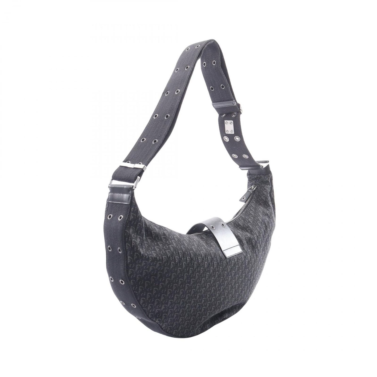 Dior Shoulder Bag Street Chic Trotter Black Canvas Leather Oneshoulder — view 2
