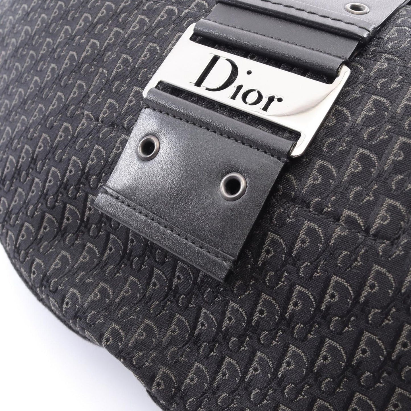 Dior Shoulder Bag Street Chic Trotter Black Canvas Leather Oneshoulder — view 7