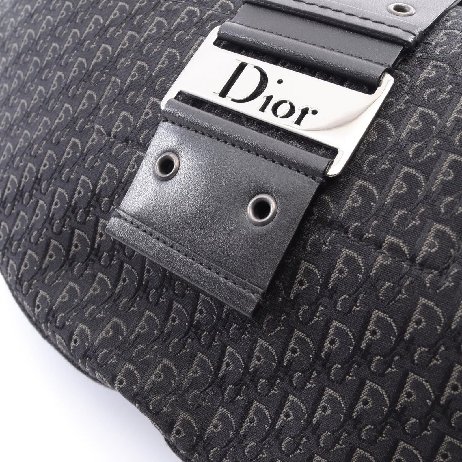 Dior Shoulder Bag Street Chic Trotter Black Canvas Leather Oneshoulder — view 7