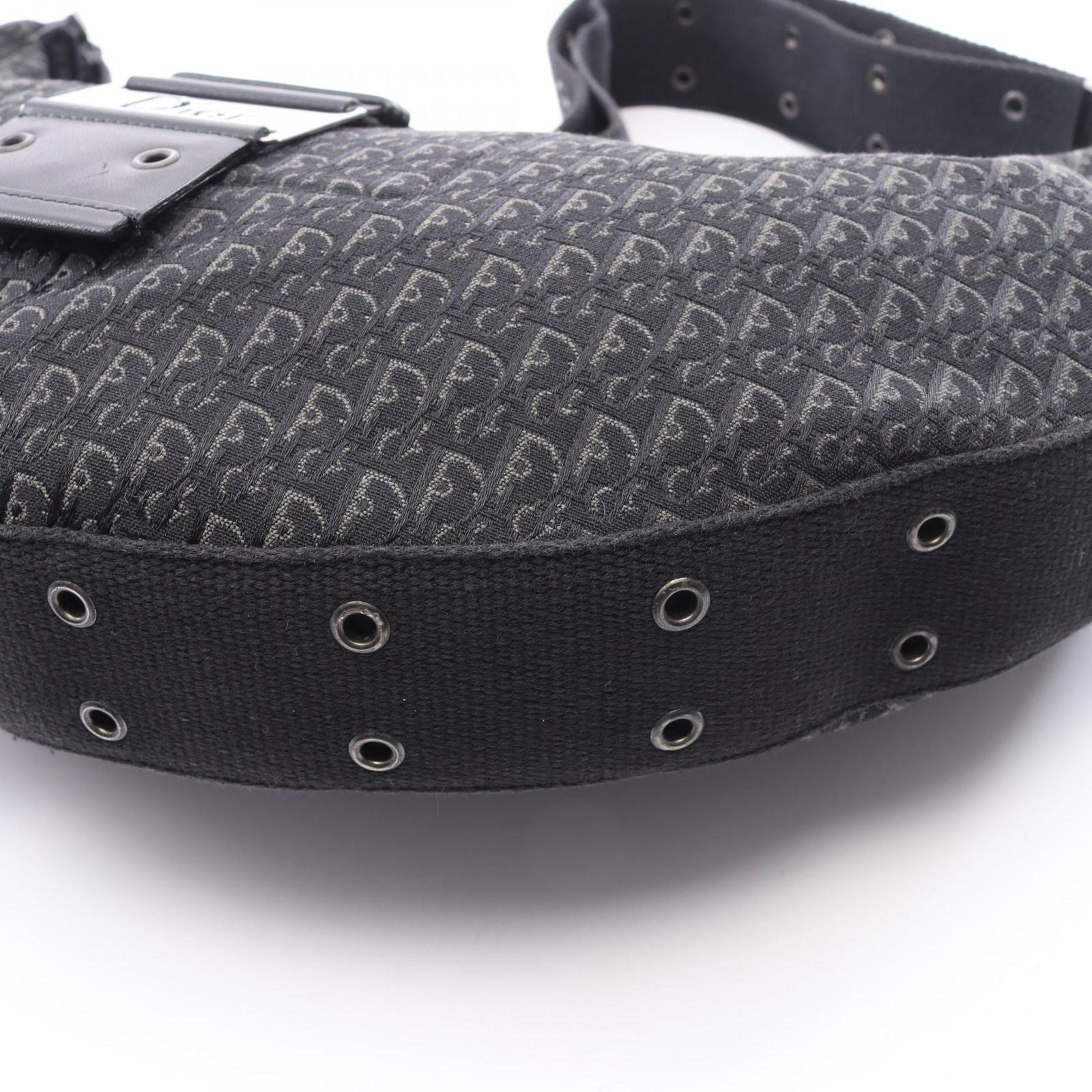 Dior Shoulder Bag Street Chic Trotter Black Canvas Leather Oneshoulder — view 5